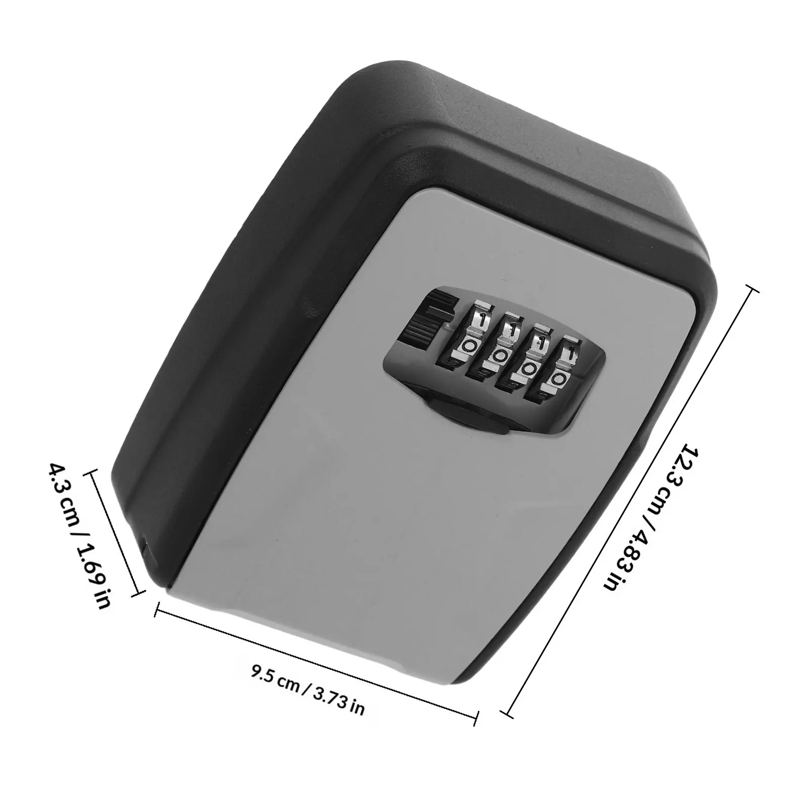 Wall Mount Key Cabinet with Combination Lock Waterproof ABS Shell for Indoor Outdoor Use Including Garage Basement Shed Door