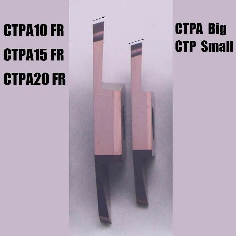 Torno Cnc, máquina para caminar, insertos de carburo CTPA CTP 10/15/20FR/FRN, hoja de corte ranurada CTPAR12/16/20, barra de corte de acero de aleación