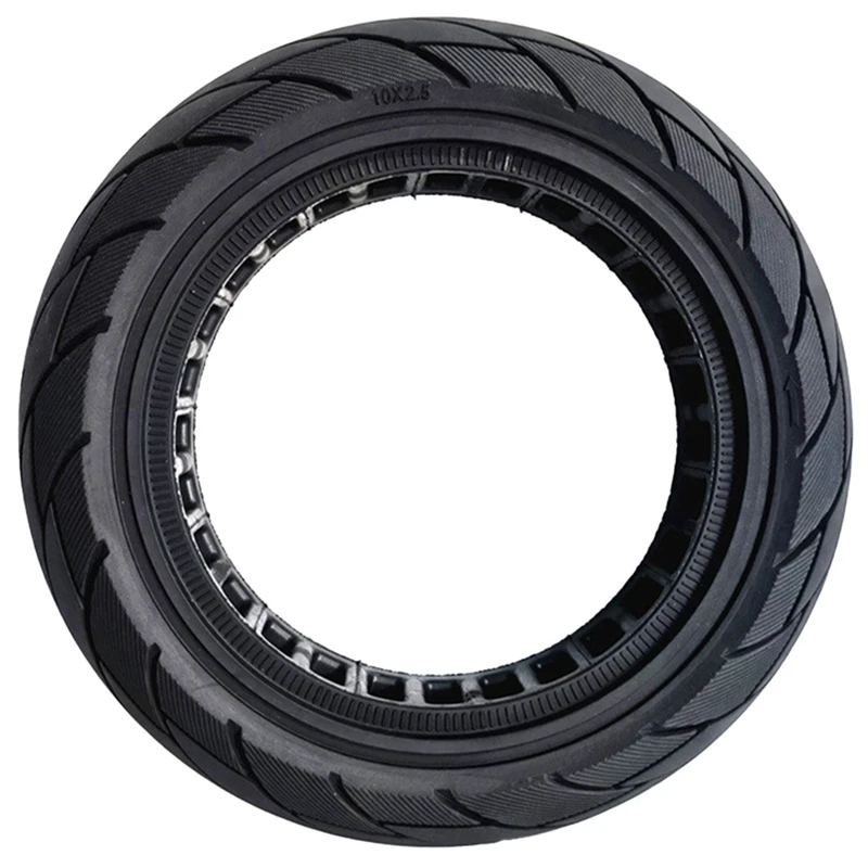 

5Pcs 10X2.50-6.5 Hollow Solid Tire MAX G30 Electric Scooter 60/70-6.5 Honeycomb Solid Tire Black 1100G