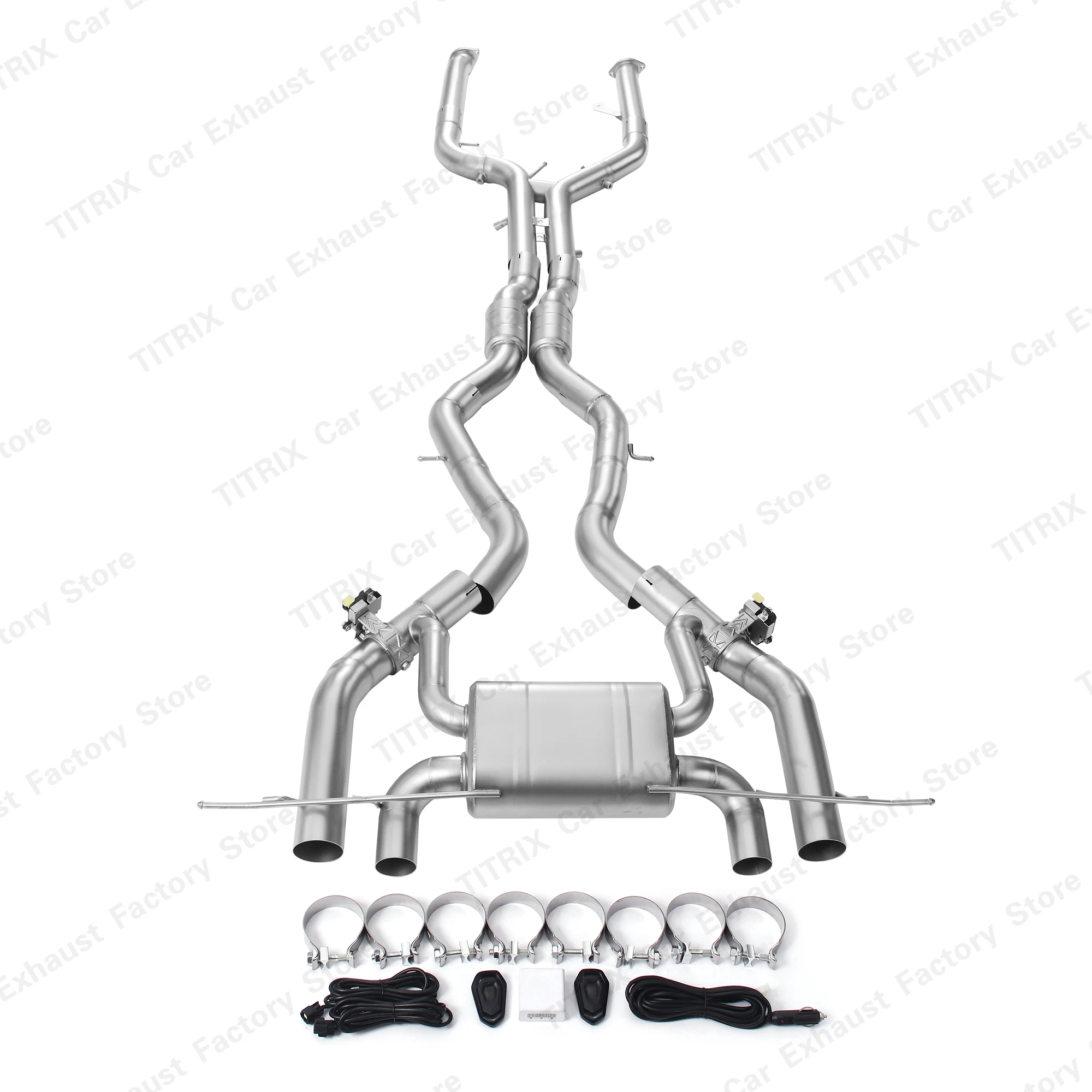 Valvetronic Catback Exhaust For BMW M2 G87 S58 3.0T 2023 Stainless Steel Mid Pipe + Rear Muffler With Remote Controller Kit