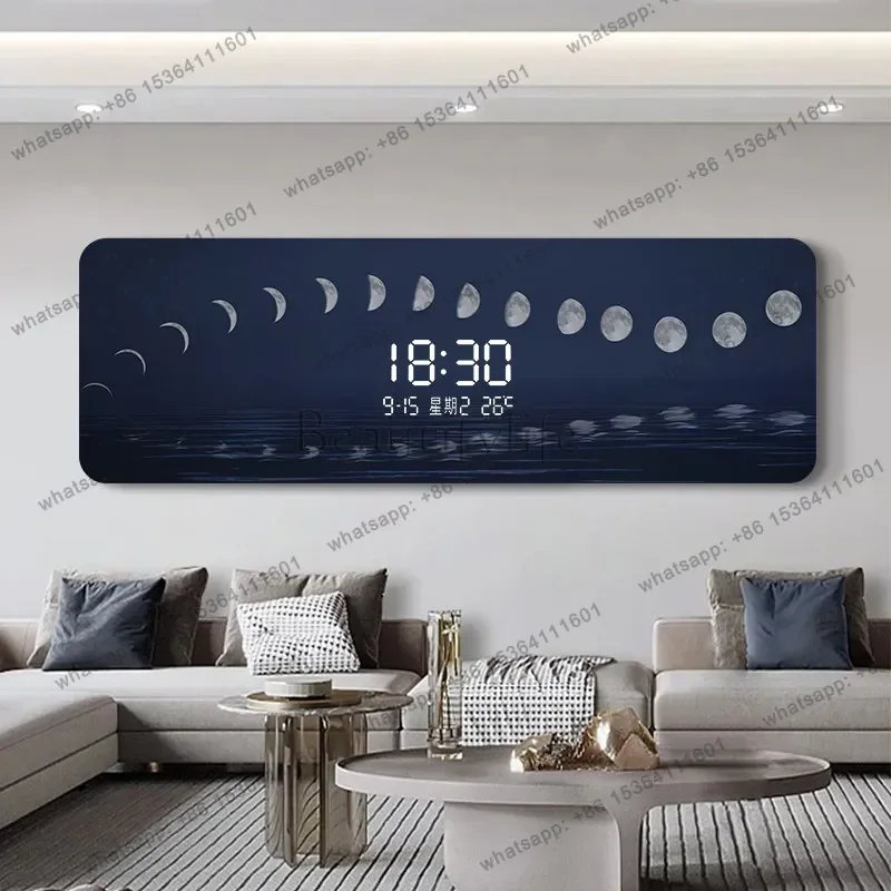 LJY Modern Design Wall Watch Date Month Fashion Bedroom Luxury Digital Wall Watch Living Room Large Wandklok Decorations Item Ho