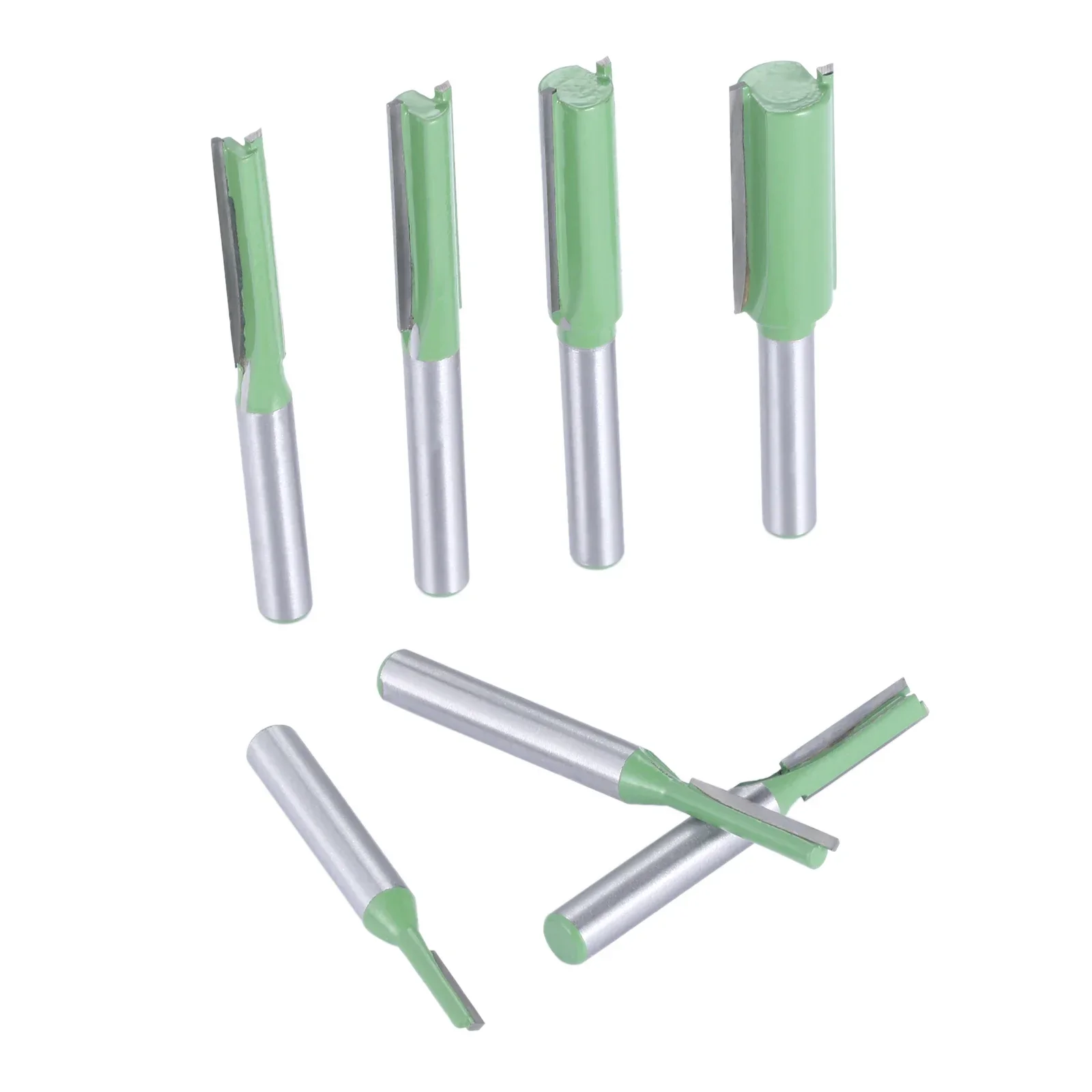 1Pc 1/4" (6.35mm) Shank Single Flute Straight Bit Wood Milling Cutter for Metal Router Bit Woodworking Tool, 7 Sizes