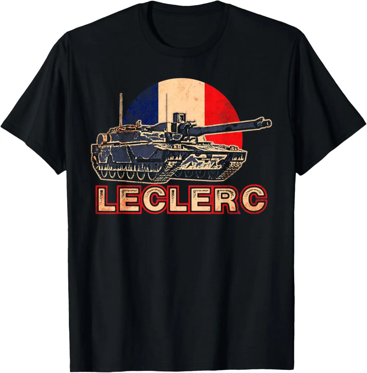 

Leclerc Battle Tank France French Military T-Shirt Short Sleeve Casual 100% Cotton Shift
