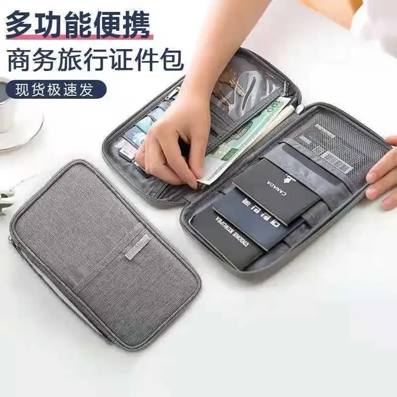 Travel passport bag, multi-functional document bag, passport holder, new storage bag, waterproof card holder, wallet,