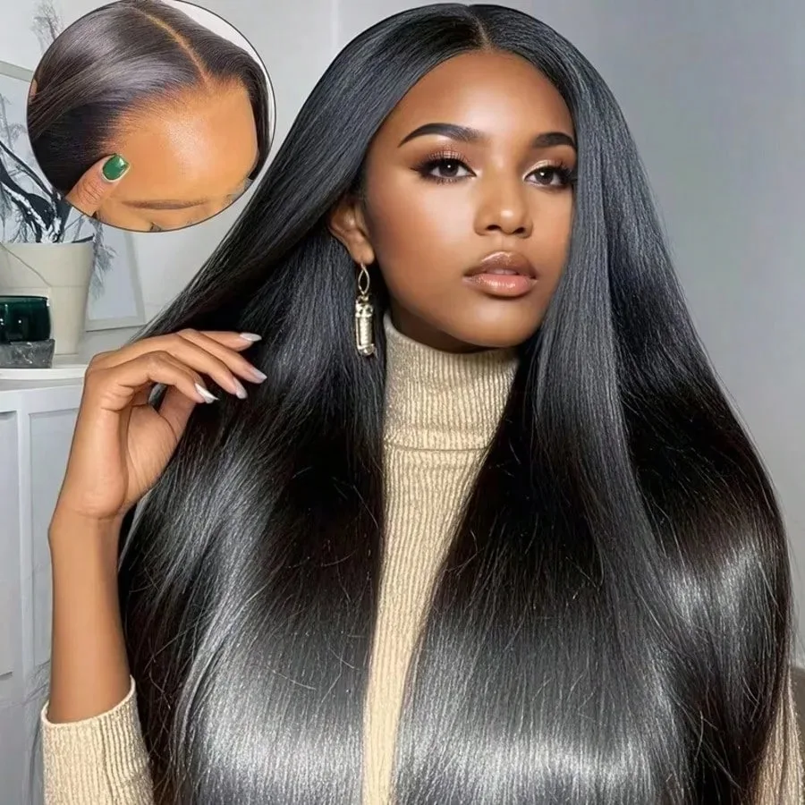 40 Inch 13x4 13x6 Pre-cut Lace Front Wigs  Baby Hair 5×5 Glueless Wear 200% Density Brazilian Straight Human Hair Wigs Black Women Remy Hair Preplucked With Baby Hair - view 3
