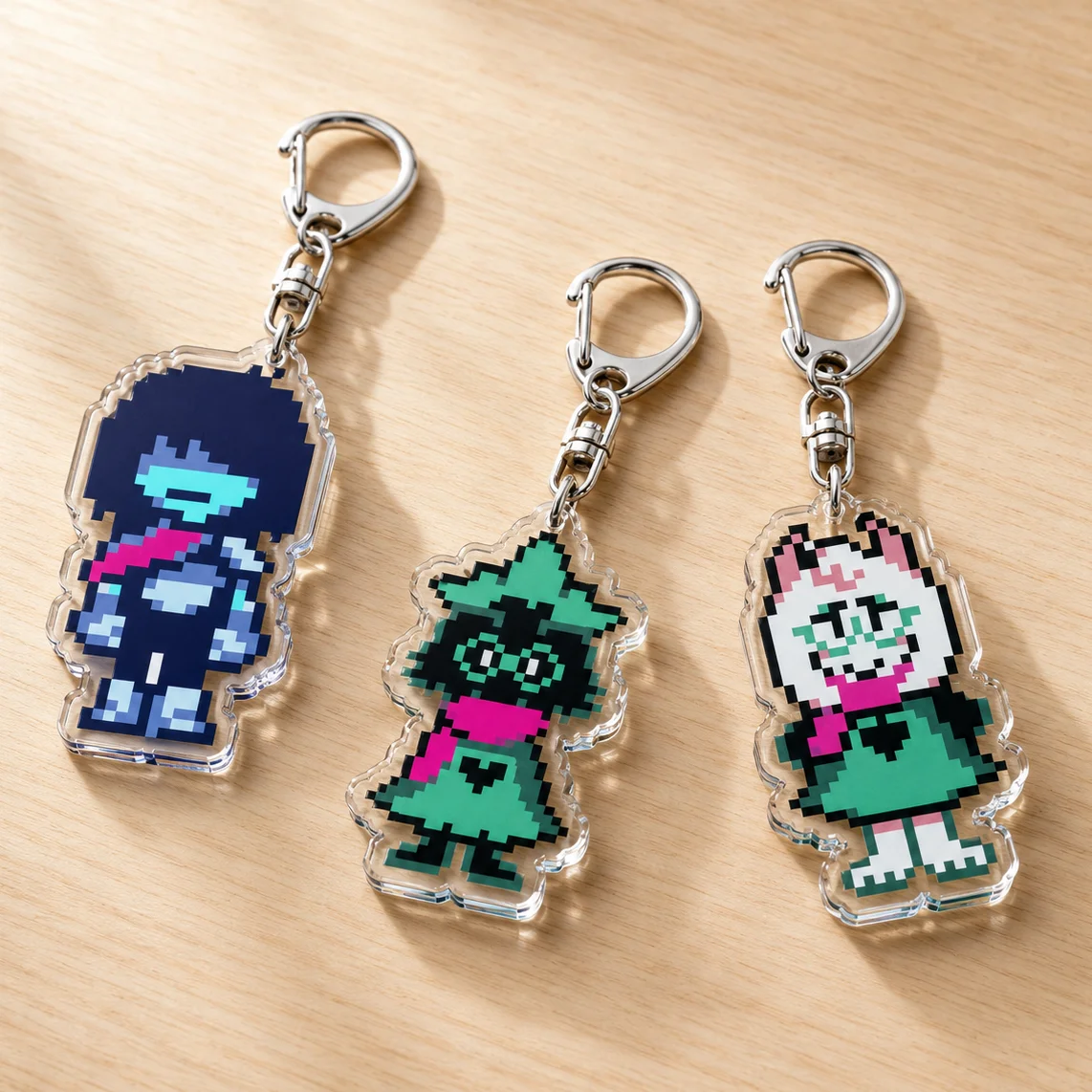 Hot Game Deltarune Keychains for Accessories Bag Charms Ralsei Kris Susie Spamton Angel Jewelry Keyrings Fans Gaming Gamer Gifts