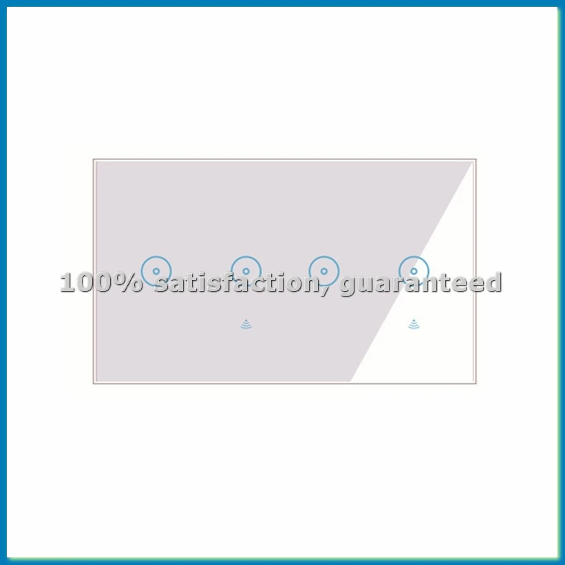 

Умный настенный выключатель Wi-Fi 10А с сенсорной стеклянной панелью, беспроводной, 4-клавишный, с дистанционным управлением (белый)-SPMI