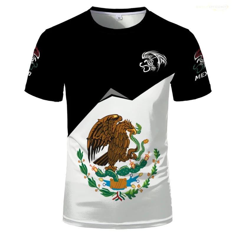 

Mexico Flag 3D Print T-shirts Summer Mexican Eagle Pattern Men Woman T Shirt Fashion Harajuku Oversized Kids Streetwear Tops Tee