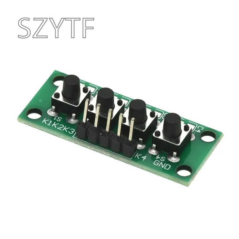 DIY Kit 1x4 4 Independent Key Button Keypad Keyboard Module Mcu For Arduino Student Class Design Graduation Project Experiment