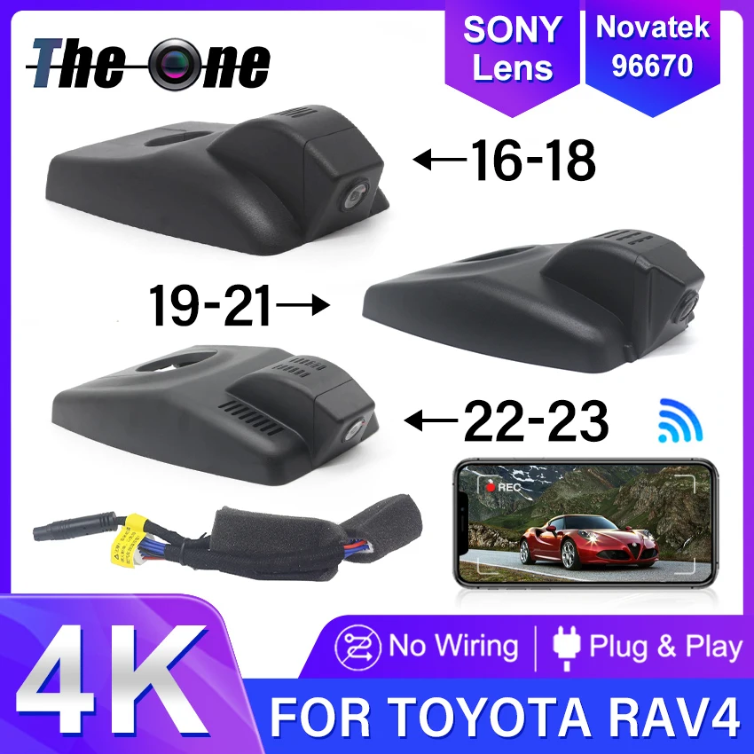 

Dash Cam for Toyota RAV4 XA50 XA40 XU80 2016-2024 UHD 4K Car DVR Dashcam Camera Recorder For RAV4