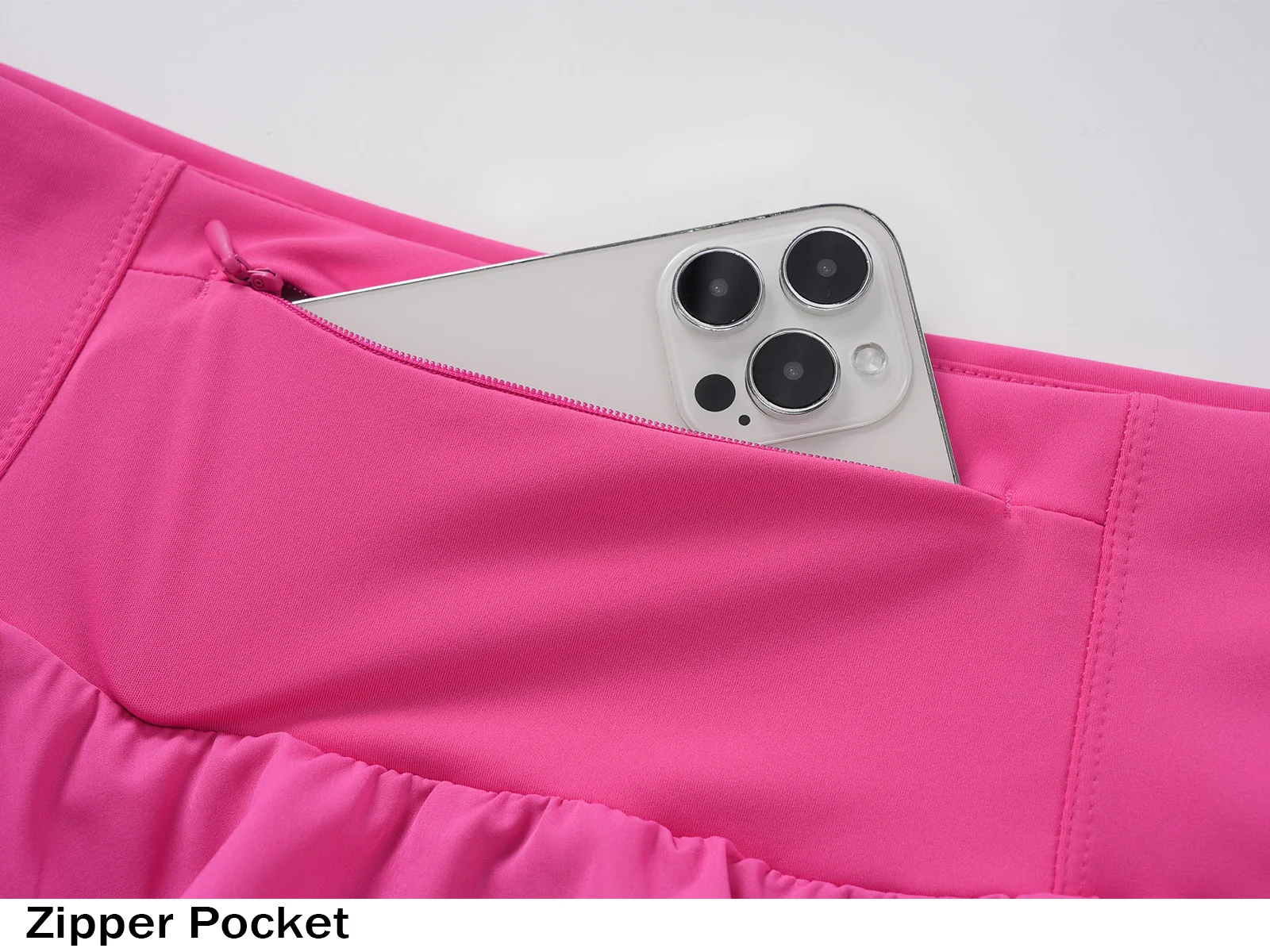TACVASEN Womens 2-in-1 Shorts Skirt Quick Dry Workout Shorts with Zip Pocket Flounce Ruffle Hem Athletic Shorts with Mesh Liner