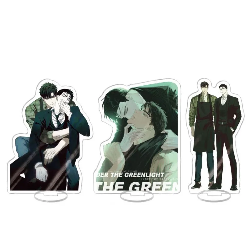 

Under the Green Light Manhwa Figure Stand Matthew & Jin Sculptor Mafia Couple Tabletop Decor Plate Collection Gifts Ornament