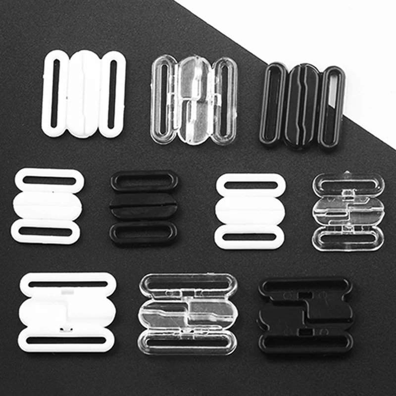 

10-50Pcs 10/12/15/20mm Plastic Bra Buckle Bikini Strap Clasp Underwear Front Button Closure Swimwear Hook DIY Sewing Accessories