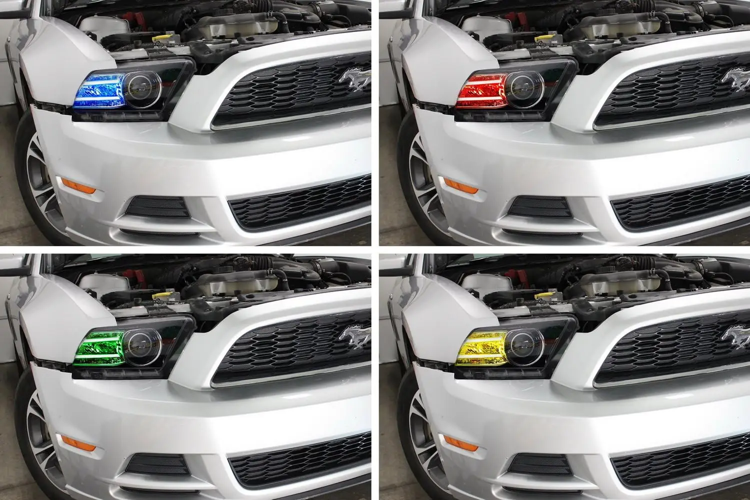Bluetooth Control RGBW Multicolor LED DRL Board Light Kit Daytime Running Lights for Ford Mustang 2013-2014 Car Styling