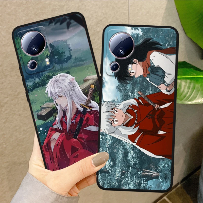 Anime InuYasha Cool Cover For Xiaomi Mi 14 13 12X 12 11 11T 11i 10T 10 Pro Lite Ultra 5G Black Phone Case