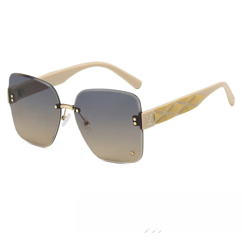 Women's 2025 Rimless Edge Sunglasses - Stylish UV Protection, Trendy & Chic, Polarized Lenses for Fashion