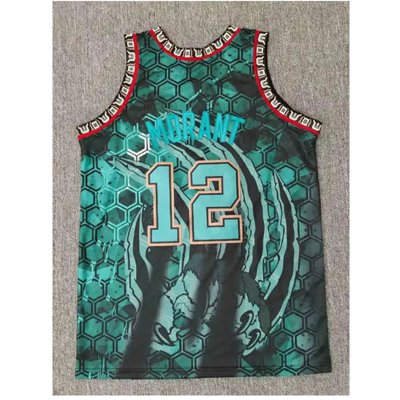 Men's #12 Green Basketball Jersey - Breathable Sleeveless Sports Shirt Unique Design Athletic Aesthetics, Relaxed Training Wear - Image 2