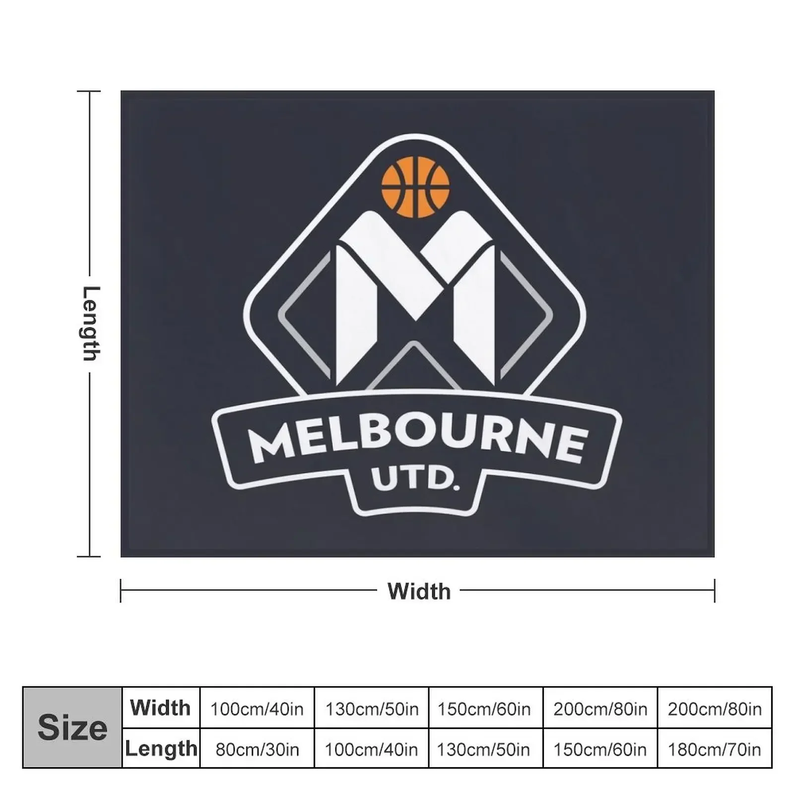 Melbourne United Throw Blanket Extra Large Throw Flannels Blankets