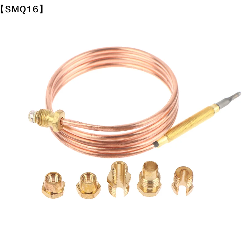 90cm Universal 3.0mV Gas Stove Thermocouple With 5 Nuts Heating Gas Burner Replacement Thermocouple Adaptor Gas Stove Parts【SMQ】