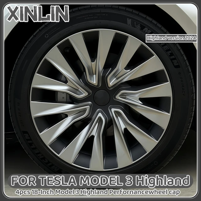 4 SZT. 18-calowe Osłony Kół Do Tesla Model 3 Highland 2024, Kołpaki, Wymienne Osłony Kół Performance, Pełne Osłony Obręczy, Akcesoria