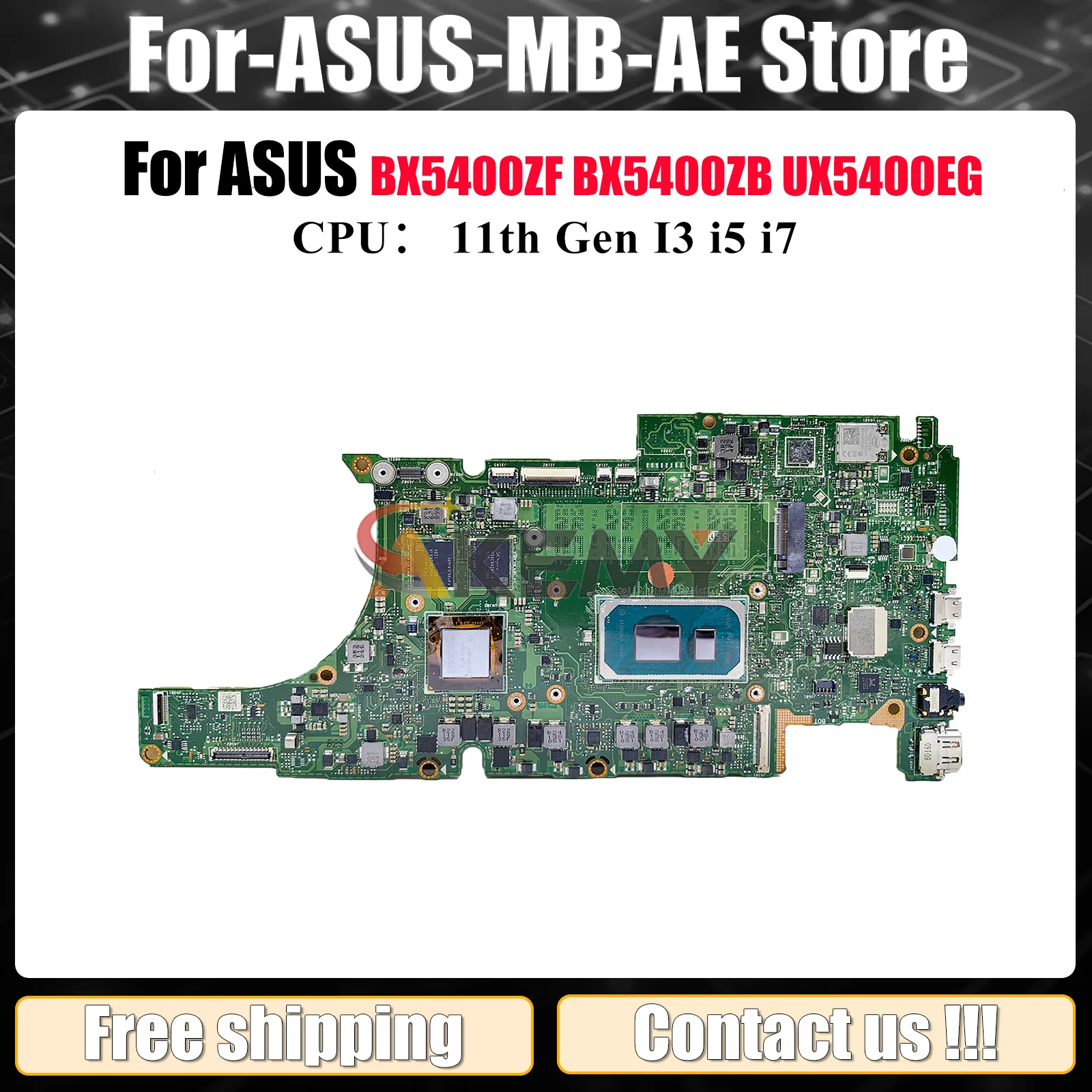 

UX5400EG Материнская плата для ноутбука ASUS BX5400ZF RX5400ZF P5400ZB UX5400 RX5400ZF BX5400ZB RX5400ZB Материнская плата с 11-го поколения I3 i5 i7