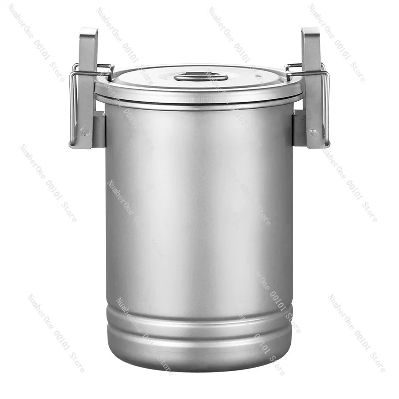 Portable 304 Stainless Steel Outdoor Cooking Pot Multifunction Camping Rice Cooker Steam Boil Pan Picnic Backpacking Cookware