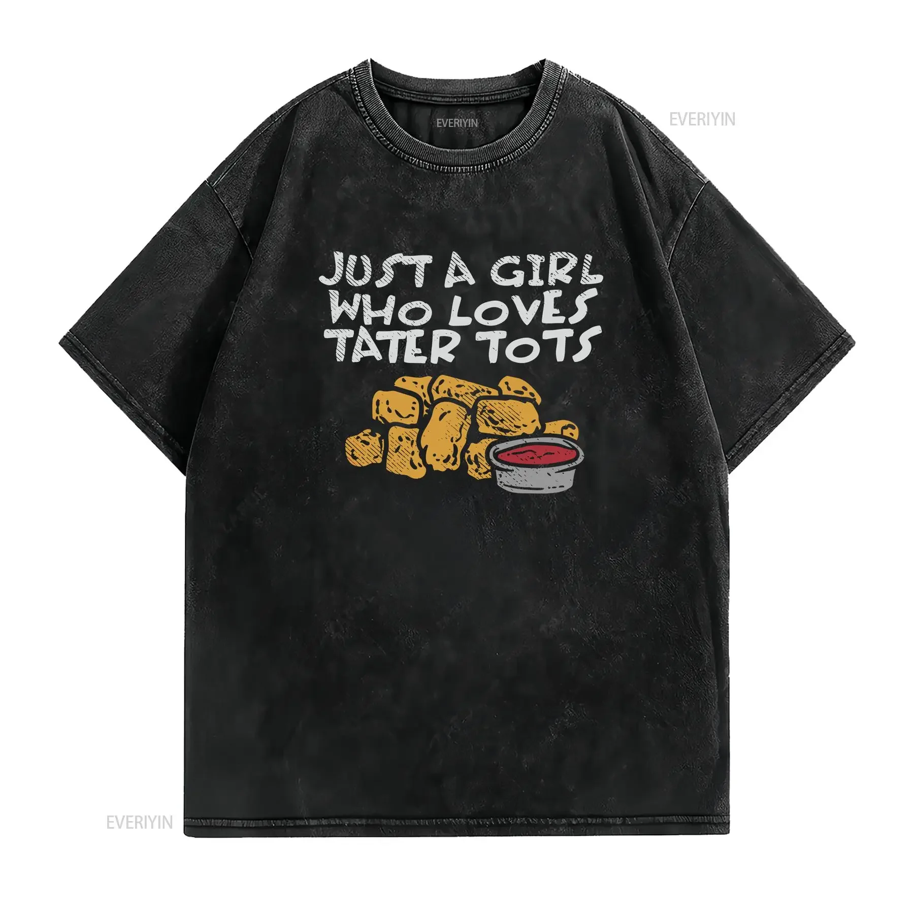 Tator ToT T Shirt Potatoes Tater Tots Potato Lover Loves  vintage Washed fashion Unisex Soft Comfortable Versatile homme
