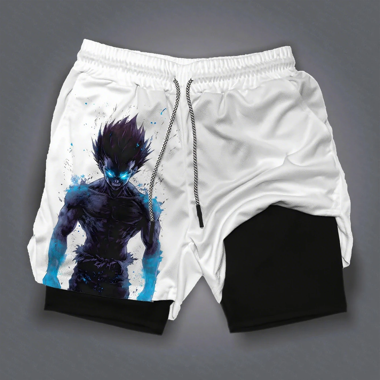 Nouveau Dragon Ball GOKU végéta Anime imprimé Double couche Shorts 2025 américain été hommes et femmes mode sport Shorts