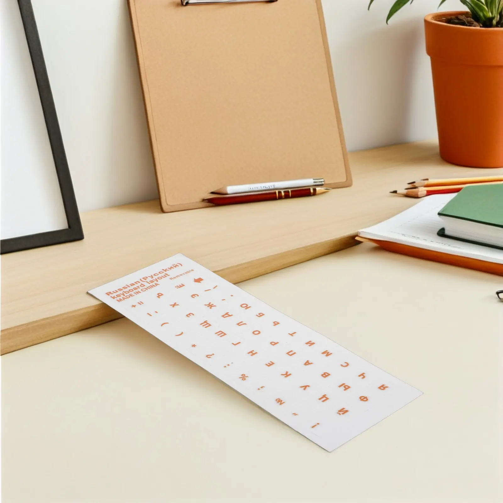 2Pcs Russian Keyboard Stickers for Laptop Computer Notebook Desktop Keyboard Letter Replacement Stickers Reusable Clear