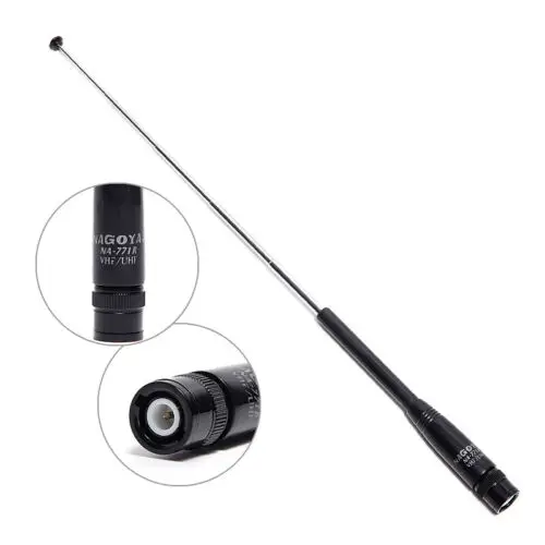 2pcs NAGOYA NA-771R Telescopic BNC Antenna Dual Band VHF/UHF for Radio Walkie Talkie Kenwood ICOM Yaesu