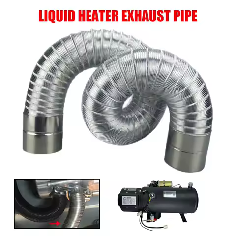 150cm Diameter 40mm 70mm Stainless Steel Exhaust Duct Pipe Gas Vent Hose for Car Caravan Camper Liquid Heater