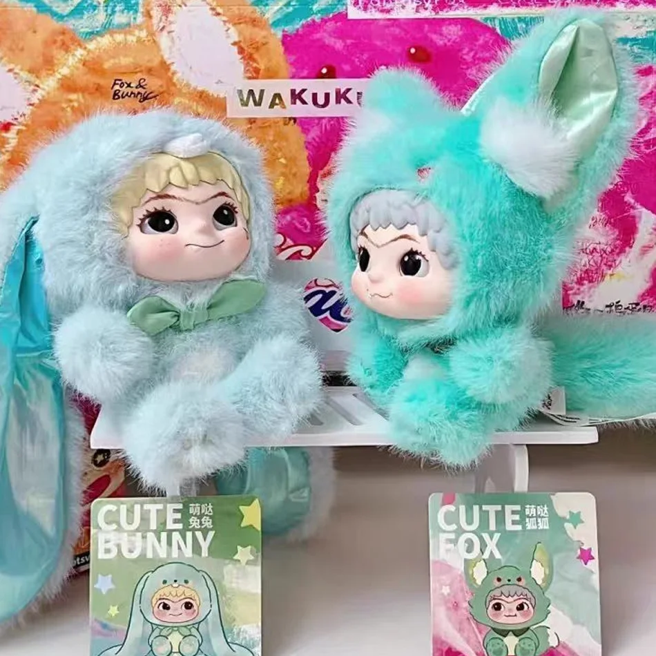 Caja ciega Wakuku V2, serie Fox & Bunny Trick Or Treat, muñeca de vinilo, bolsa sorpresa, llavero, juguetes de moda, caja ciega, regalos personalizados