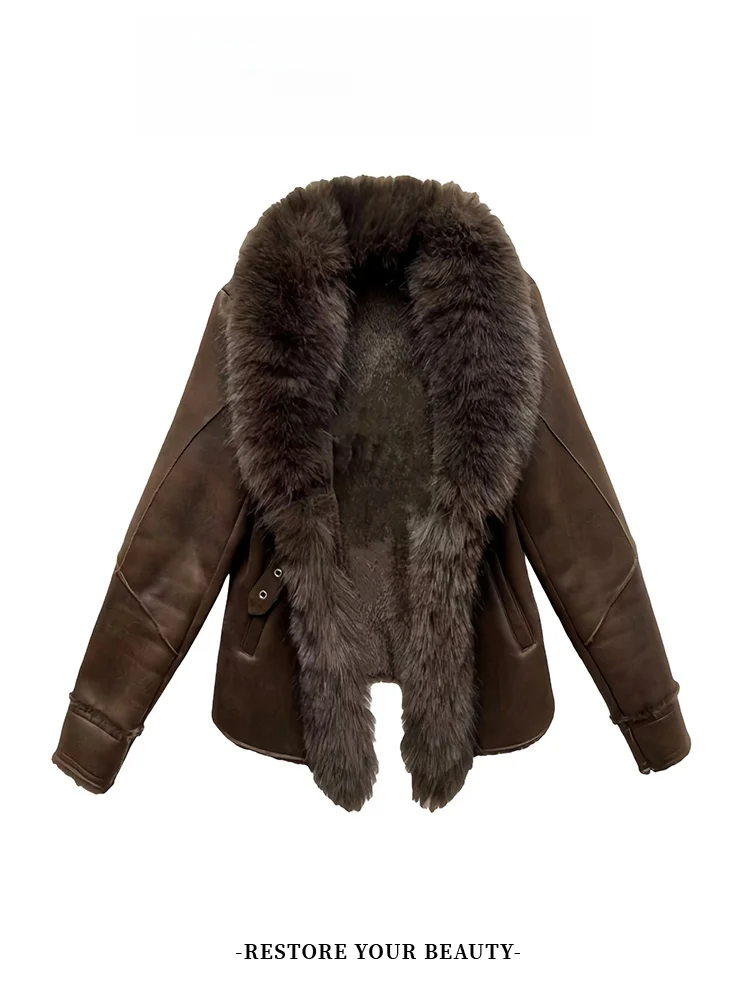 

Женское зимнее пальто на подкладке Fce Thiened, новинка 2026, модный кардиган, топ, теплый, гарантированный, простой, свободный крой