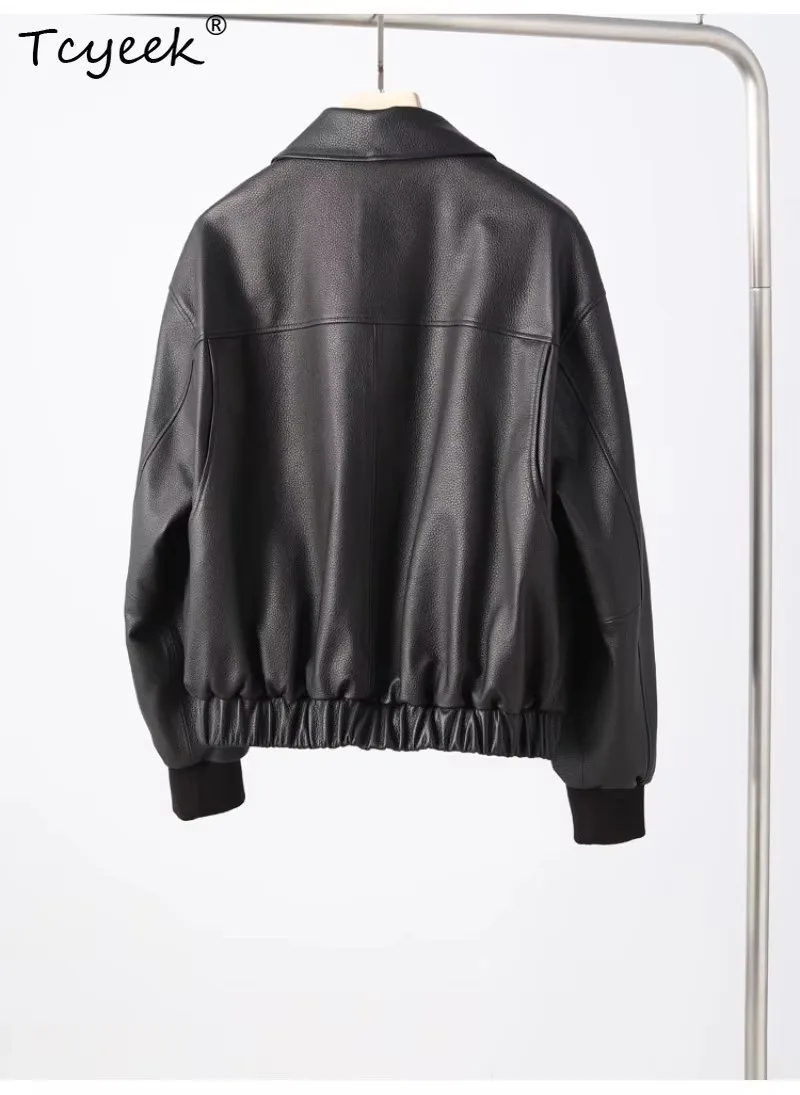 Tcyeek Genuine Sheepskin Leather Down Women Jacket Removable Down Liner Coat Short Length Clothing 2026 Winter Veste Cuir Femme