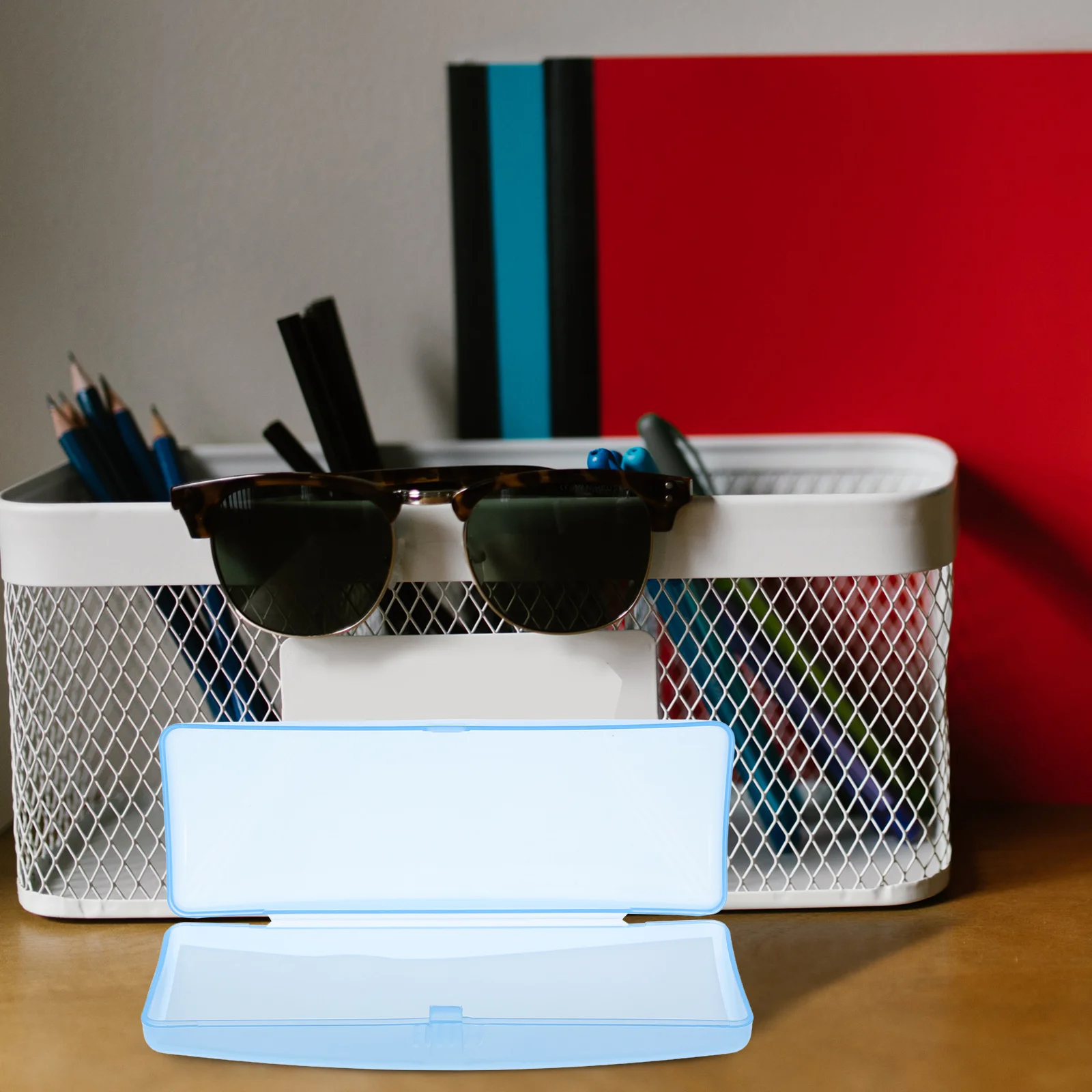 

5pcs Portable Plastic Glasses Case Transparent Anti-Pressure Eyeglass Box Scratch Proof Durable For Adults Unisex Stylish