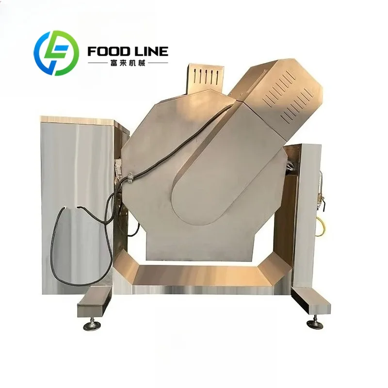 Drum Type Non Stick Stir Fry Rotating Automatic Cooking Wokrobot Gas Robot Wok for Restaurant