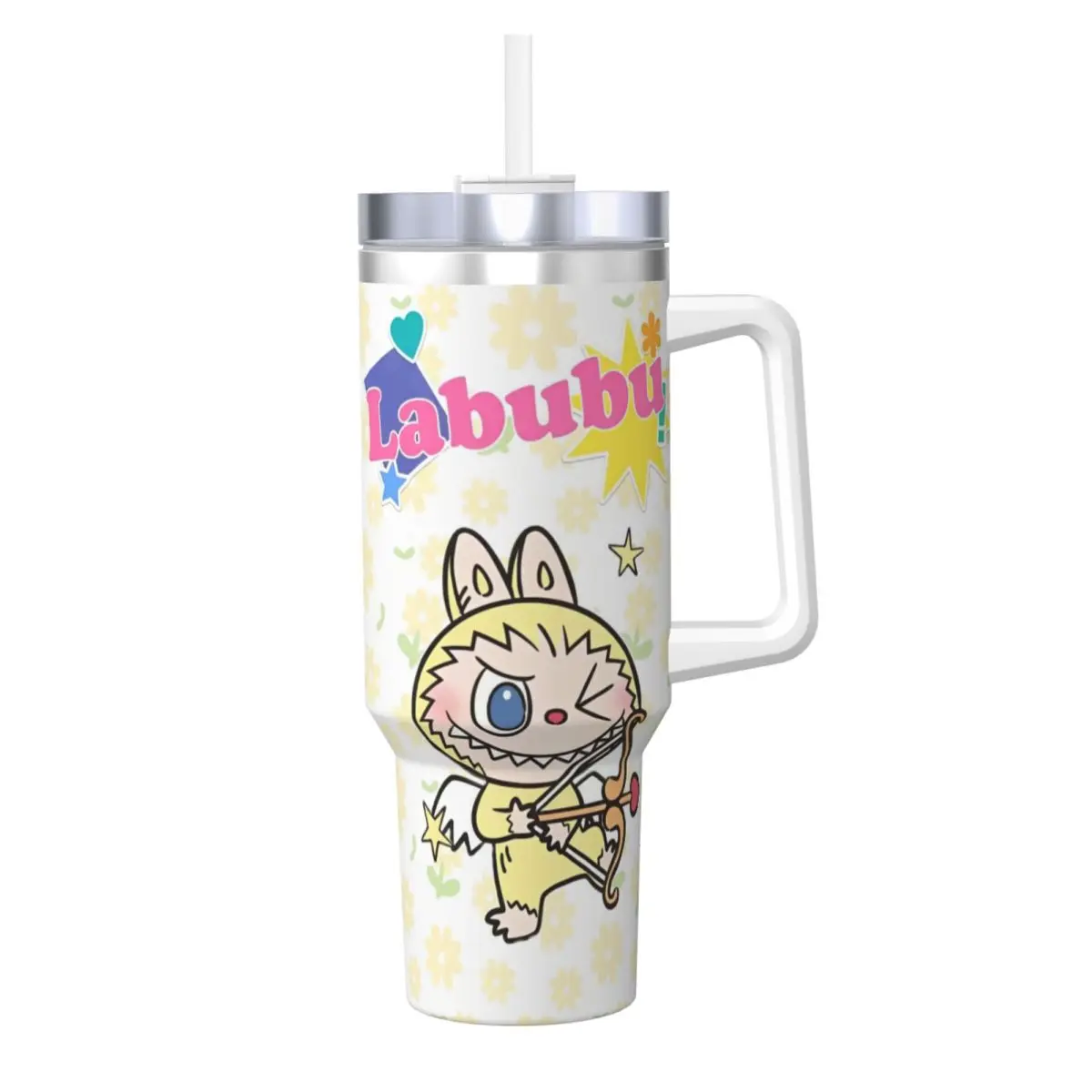 

L-Labubu Tumbler Hot Drinks Water Bottle Keep Heat Stainless Steel Thermal Mug Custom DIY Travelist Car Mugs