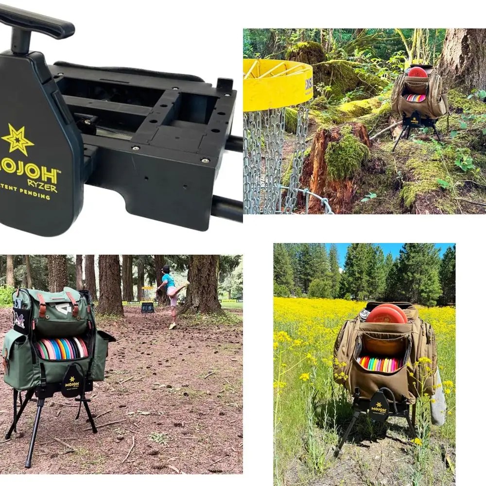 

Ryzer Disc Golf Bag Stand - Lightweight, Back Saving Disc Golf Bag for Squatch, Grip EQ, Dynamic Discs, Prodigy - Best Accessory