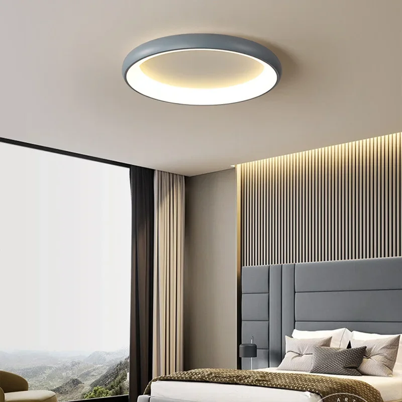 Modern Led Circle Ceiling Chandeliers Lights Living Room Kitchen Fixtures Bedroom Decoration Office Round Lamp Dimmable Luces