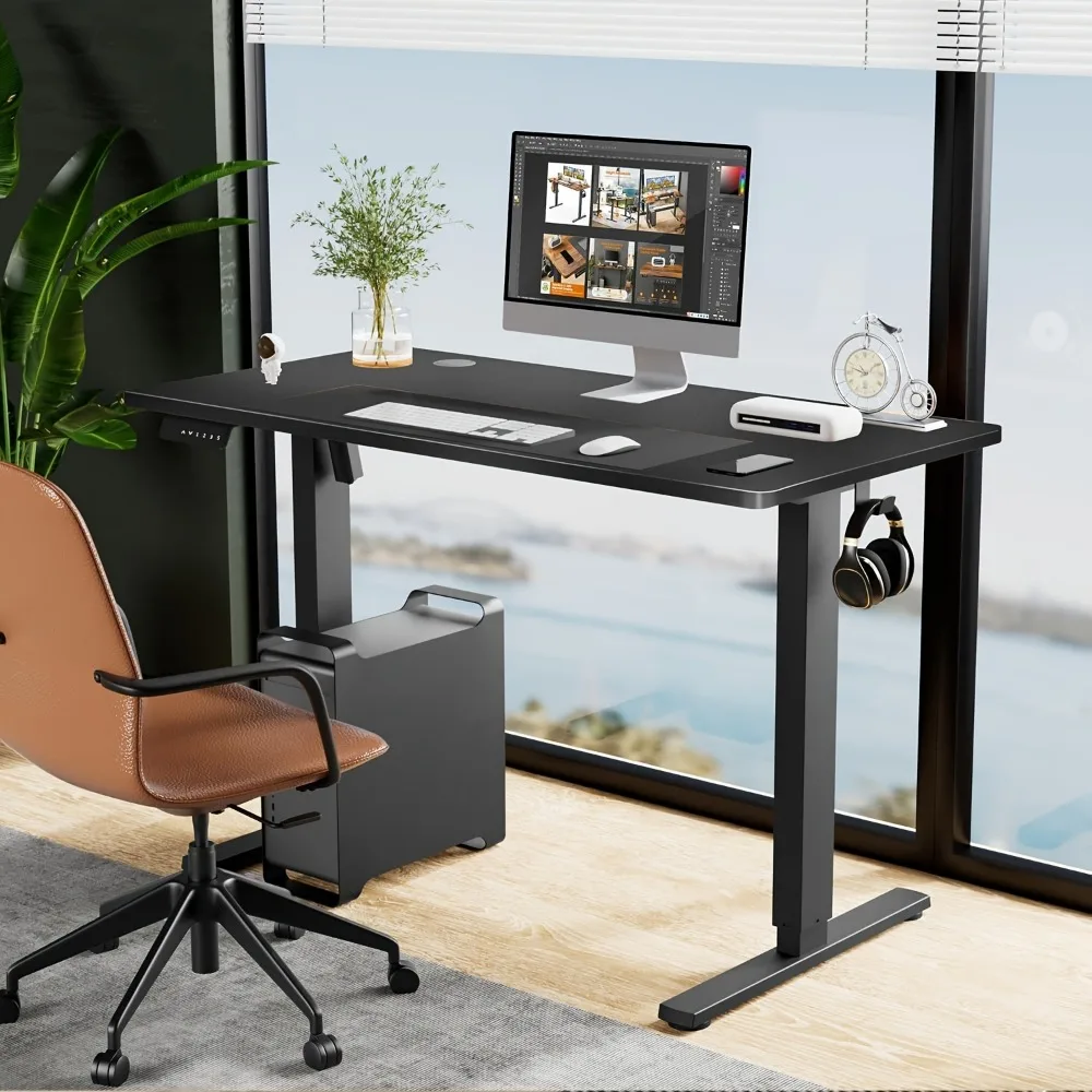 48inches Standing Desk Adjustable Height Electric Sit Stand Up Desk, Gaming Desk Ergonomic Workstation For Home Office, 4 Colors