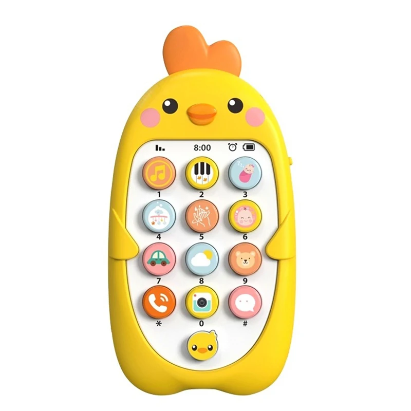 Children's Cute Chicken, Music, Mobile Phone, Electric Toys, Simulated Telephone, Teether, Light, Education, Early Education