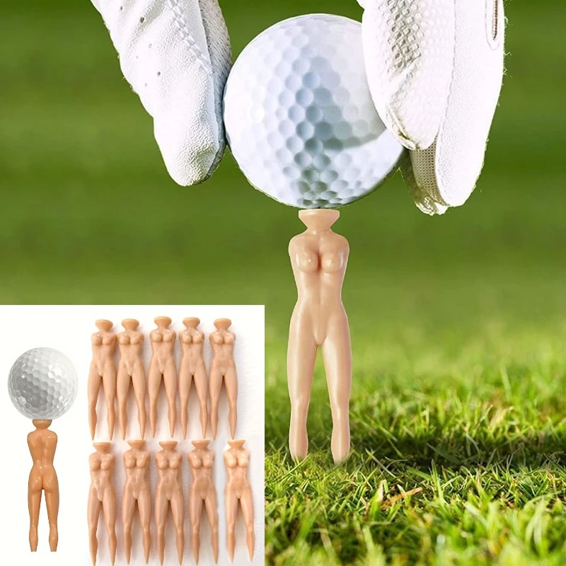 10/20pcs Plastic Novelty Joke Naked Nude Lady Golf Tee Practice Training Golf Tees bulk 70mm for Men Women Golfer Game
