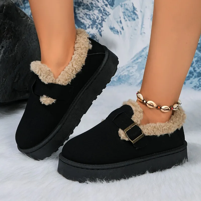 2024 New Winter Flat Shoes Women\'s Snow Boots Plush Warm Winter Thick Fashion  Women\'s Boots