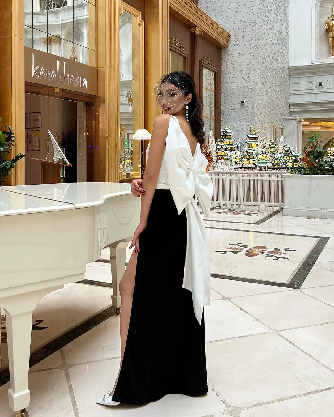 Elegant Prom Dresses Suits Sexy Evening Dresses A-Line V-Neck  Ankle-length Arabia Elegant Party Dresses For Women