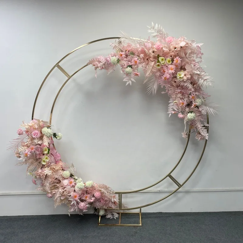 Internet celebrity scenic spot double round shelf props floral ornament proposal arch wedding background stage decoration