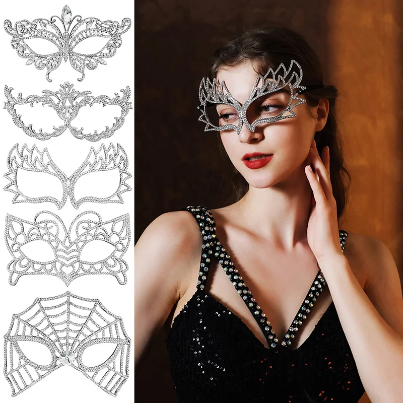 Sexy Venetian Masquerade Mask Face Jewelry For Female Masquerade Mask Rhinestone pearl Valentine's Day Gifts for Friends