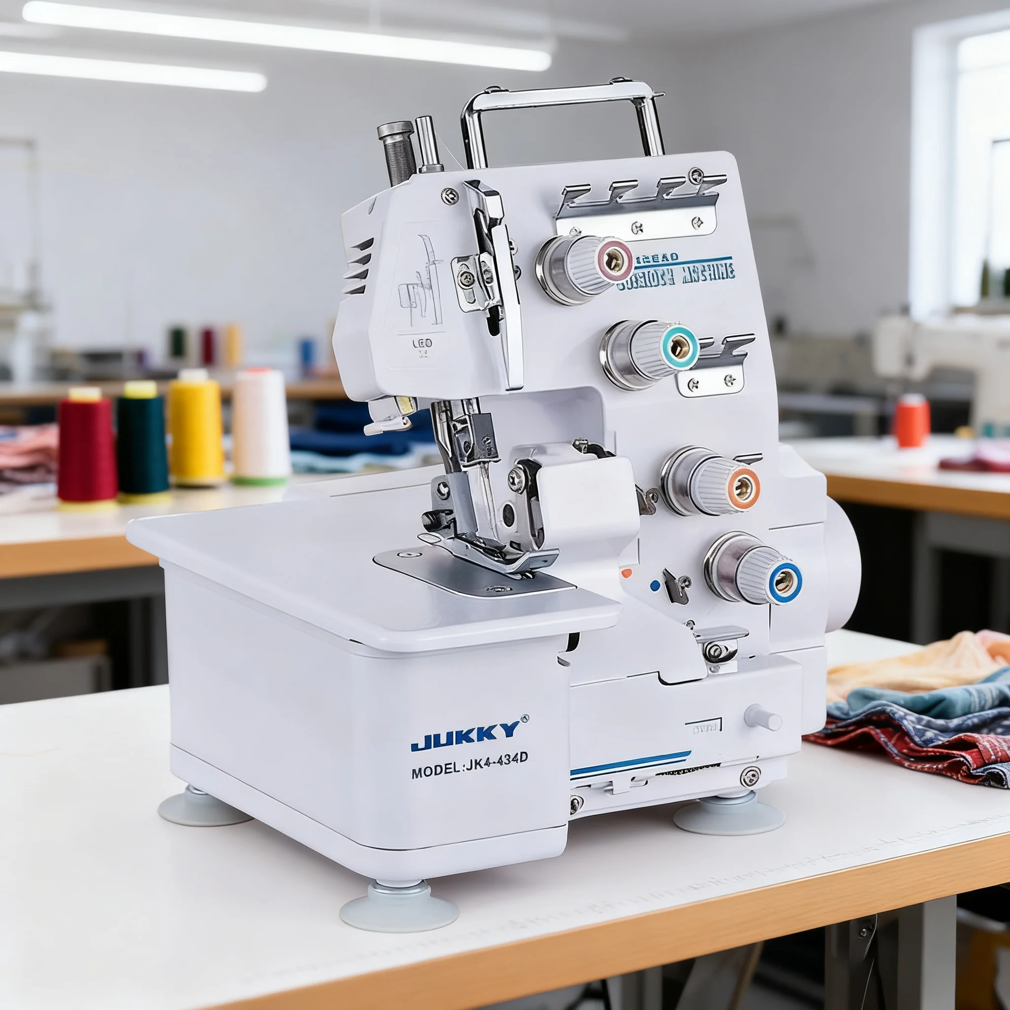 JK4-434D Portable Overlock Machine Household Mini Overlock Sewing Machine for Overlock and Overedge Sewing with Built-in Motor