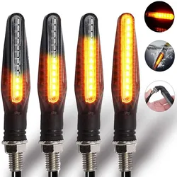 LED Motorcycle Turn Signals Light Tail Flasher Flowing Water Blinker IP68 Bendable Moto Flashing Lights LED Turn Signal