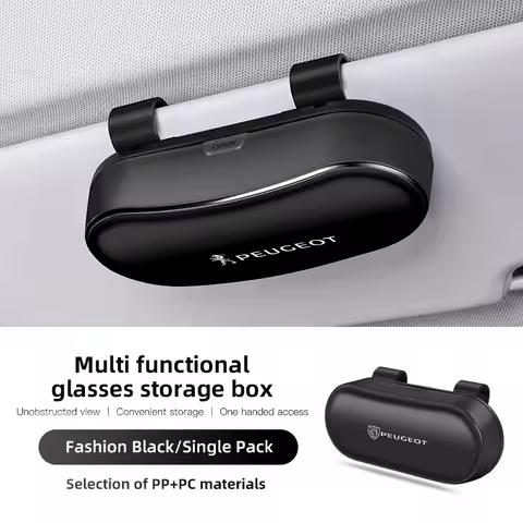Fashion Multi Functional Glasses Storage Box For Peugeot 208 308 206 307 207 3008 407 508 2008 5008 301 406 408 607 4008 Rifter