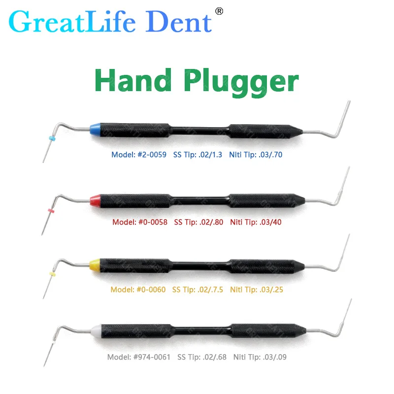 GreatLfie Dent Dental Endo Hand Plugger Endodontics Instruments NITI / Stainless stell Tip Dentist Dentistry Tools